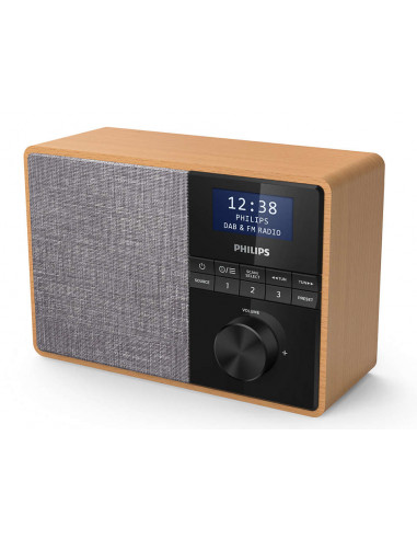 Philips TAR5505/10 radio Portatile Digitale Nero, Grigio, Legno