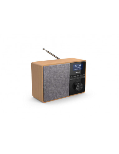 Philips TAR5505/10 radio Portatile Digitale Nero, Grigio, Legno