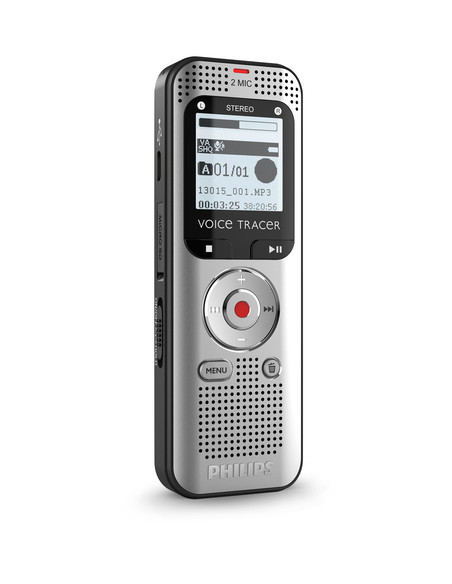Philips Voice Tracer DVT2015 dittafono Memoria interna e scheda di memoria Argento