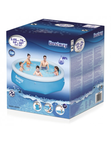 Bestway Fast Set 57266 piscina fuori terra Piscina gonfiabile Piscina rotonda 3638 L Blu