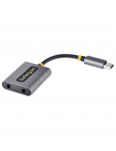 StarTech.com Adattatore USB-C a Jack 3.5mm - Splitter USB Type C per 2 Cuffie con Microfono - Scheda Audio Esterna USB C con 2 U