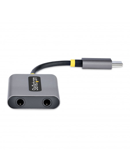 StarTech.com Adattatore USB-C a Jack 3.5mm - Splitter USB Type C per 2 Cuffie con Microfono - Scheda Audio Esterna USB C con 2 U