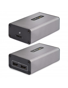 StarTech.com Extender USB 3.0 a 2 Porte su Fibra Multimodale OM3 - LC/LC - Hub 2x USB-A 5Gbps - Resistente Estensore USB su Fibr