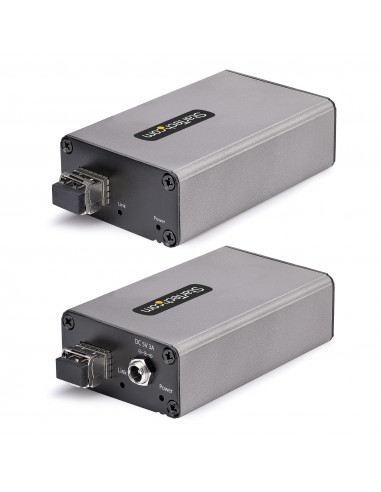 StarTech.com Extender USB 3.0 a 2 Porte su Fibra Multimodale OM3 - LC/LC - Hub 2x USB-A 5Gbps - Resistente Estensore USB su Fibr