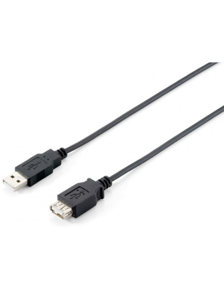 Equip 128851 Cavo di prolunga USB 2.0 Tipo A da maschio a femmina, 3,0 m, nero