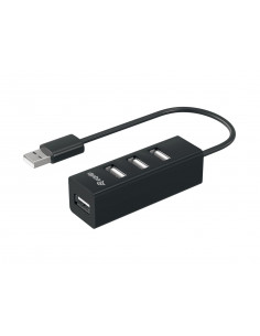Equip 128955 hub di interfaccia USB 2.0 480 Mbit/s Nero