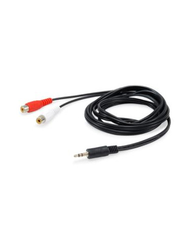 Equip 147093 cavo audio 250 m 2 x RCA 3.5mm Nero