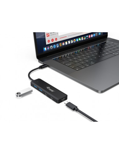 Equip 128964 hub di interfaccia USB 3.2 Gen 1 (3.1 Gen 1) Type-C 5000 Mbit/s Nero