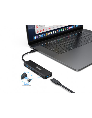Equip 128964 hub di interfaccia USB 3.2 Gen 1 (3.1 Gen 1) Type-C 5000 Mbit/s Nero