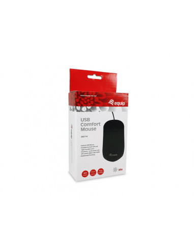 Equip 245114 mouse Ufficio Ambidestro USB tipo A Ottico 1600 DPI