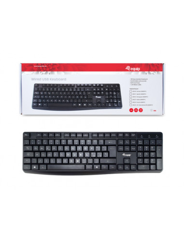 Equip 245213 tastiera Ufficio USB QWERTY Italiano Nero