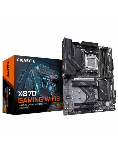 GIGABYTE X870 GAMING WIFI6 Scheda Madre - Supporta CPU AMD Ryzen 9000, 8+2+2 fasi VRM, fino a 8000MHz DDR5 (OC), 1xPCIe 5.0 + 2x