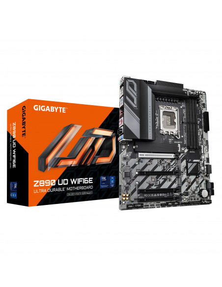 GIGABYTE Z890 UD WIFI6E Scheda Madre - Supporta CPU Intel Core Ultra (Serie 2), VRM a 12+1+2 fasi, fino a 8800MHz DDR5 (OC), 1xP