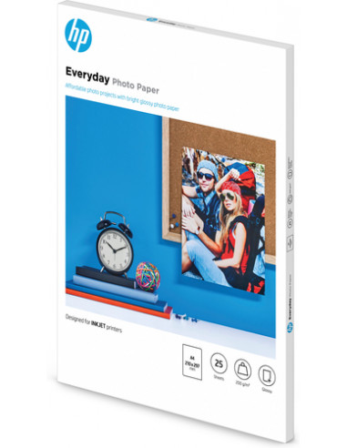 HP Confezione da 25 fogli carta fotografica lucida Everyday A4/210 x 297 mm