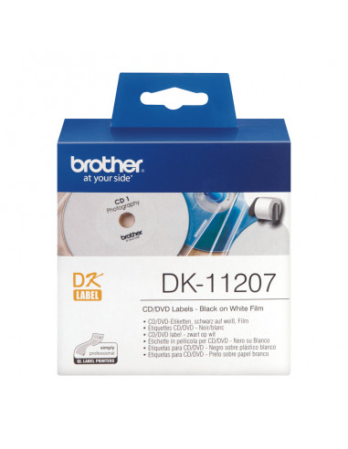 Brother DK-11207 nastro per etichettatrice Nero su bianco