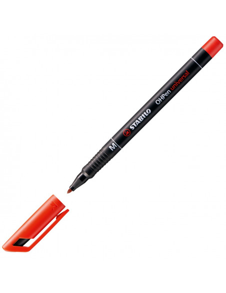 STABILO OHPen universal permanent, 4 Pack marcatore permanente Tipo di punta Nero, Blu, Verde, Rosso 4 pz