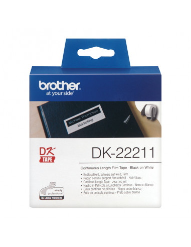 Brother DK-22211 nastro per etichettatrice Nero su bianco