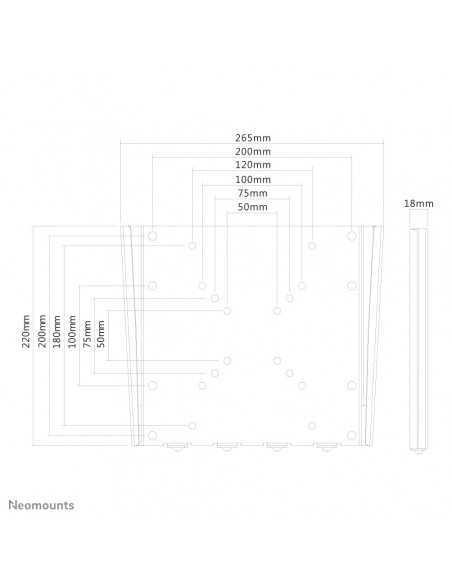 Neomounts FPMA-W110 Supporto TV a parete 10-40" - ultrapiatto