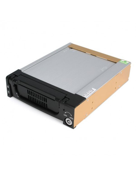 StarTech.com Cassetto rack portatile per disco rigido SATA da 5,25", robusto, in alluminio e di colore nero