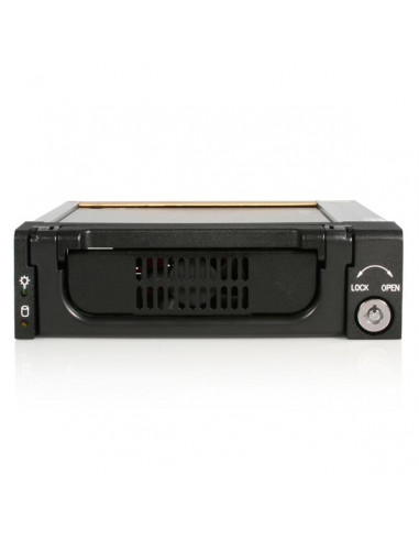 StarTech.com Cassetto rack portatile per disco rigido SATA da 5,25", robusto, in alluminio e di colore nero