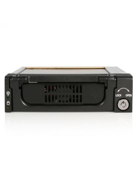 StarTech.com Cassetto rack portatile per disco rigido SATA da 5,25", robusto, in alluminio e di colore nero