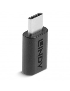 Lindy 41893 adattatore per inversione del genere dei cavi USB 3.2 Type C Nero