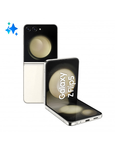 Samsung Galaxy Z Flip5 Smartphone AI RAM 8GB Display 3,4" Super AMOLED/6,7" Dynamic AMOLED 2X Cream 512GB