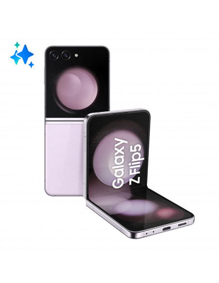 Samsung Galaxy Z Flip5 Smartphone AI RAM 8GB Display 3,4" Super AMOLED/6,7" Dynamic AMOLED 2X Lavender 512GB