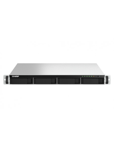 QNAP TS-464U NAS Rack (1U) Intel® Celeron® N5095 8 GB DDR4 0 TB QNAP Turbo System Alluminio, Nero