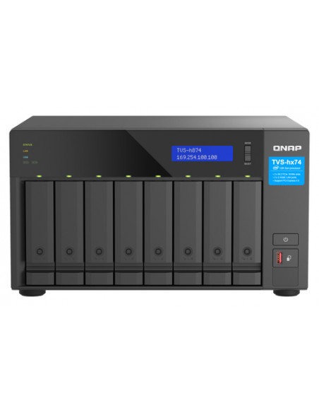 QNAP TVS-h874 NAS Tower Intel® Core™ i7 32 GB DDR4 0 TB QuTS hero Nero