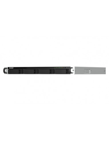 QNAP TS-464U NAS Rack (1U) Intel® Celeron® N5095 8 GB DDR4 0 TB QNAP Turbo System Alluminio, Nero