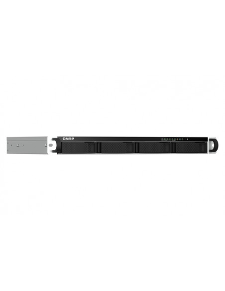 QNAP TS-464eU NAS Rack (1U) Intel® Celeron® N5095 8 GB DDR4 0 TB QNAP Turbo System Alluminio, Nero