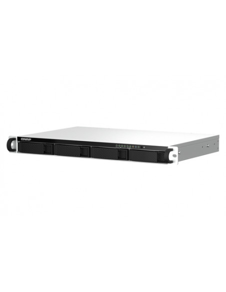 QNAP TS-464eU NAS Rack (1U) Intel® Celeron® N5095 8 GB DDR4 0 TB QNAP Turbo System Alluminio, Nero