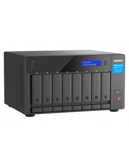 QNAP TVS-h874 NAS Tower Intel® Core™ i7 32 GB DDR4 0 TB QuTS hero Nero