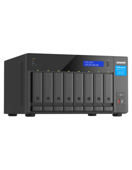 QNAP TVS-h874 NAS Tower Intel® Core™ i7 32 GB DDR4 0 TB QuTS hero Nero