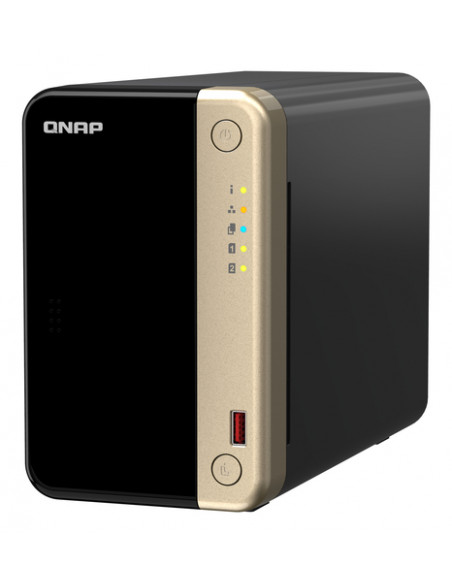 QNAP TS-264 NAS Tower Intel® Celeron® N5095 8 GB 0 TB QNAP QTS Nero, Oro