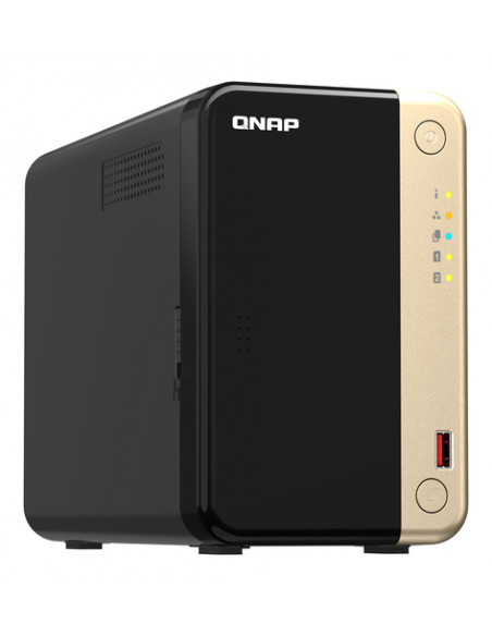 QNAP TS-264 NAS Tower Intel® Celeron® N5095 8 GB 0 TB QNAP QTS Nero, Oro