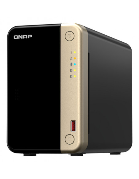 QNAP TS-264 NAS Tower Intel® Celeron® N5095 8 GB 0 TB QNAP QTS Nero, Oro