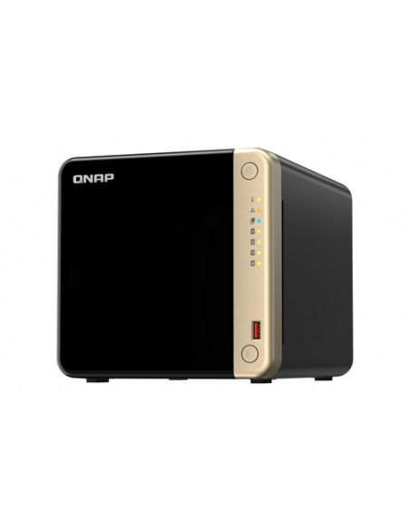 QNAP TS-464 NAS Tower Intel® Celeron® N5095 8 GB DDR4 0 TB QNAP QTS Nero