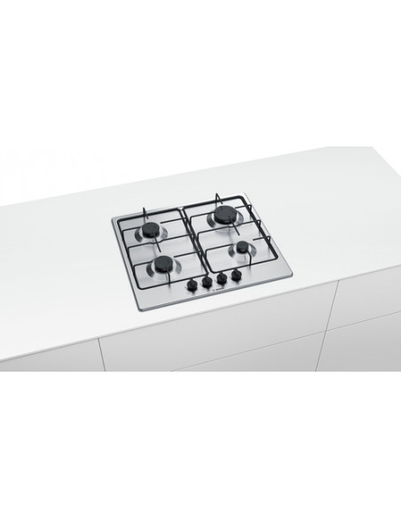 Bosch Serie 4 PGP6B5B85 Piano cottura a gas 60 cm Acciaio inox