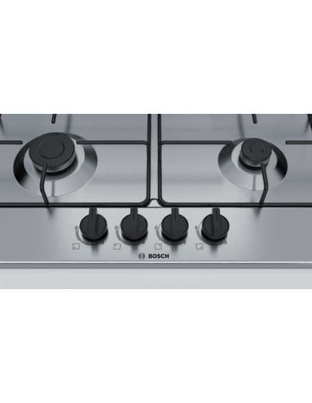 Bosch Serie 4 PGP6B5B85 Piano cottura a gas 60 cm Acciaio inox