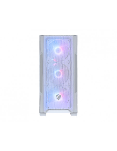 MSI MAG FORGE M100R Midi Tower Trasparente, Bianco