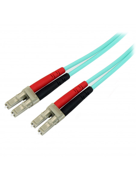 StarTech.com Cavo di rete patch Duplex in fibra ottica multimodale LSZH 50/125 da 10 Gb 10m LC-LC - acqua