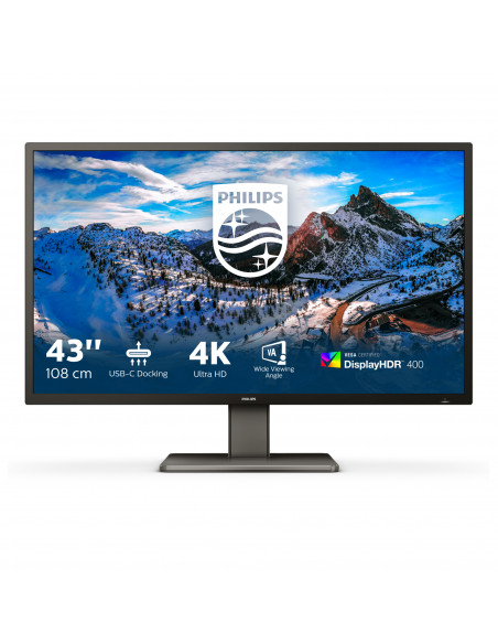 Philips P Line 439P1/00 LED display 108 cm (42.5") 3840 x 2160 Pixel 4K Ultra HD Nero