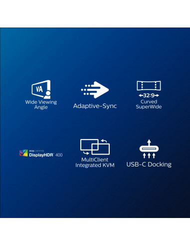 Philips P Line Display LCD curvo in 32:9 SuperWide 499P9H/00