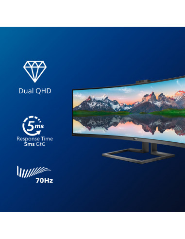 Philips P Line Display LCD curvo in 32:9 SuperWide 499P9H/00