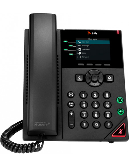 POLY Telefono IP VVX 250 a 4 linee abilitato per PoE