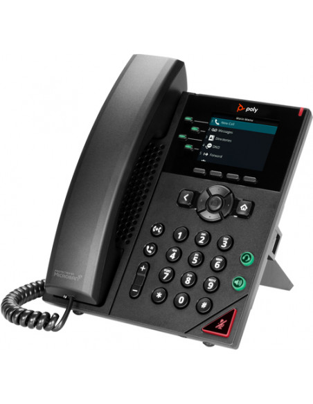 POLY Telefono IP VVX 250 a 4 linee abilitato per PoE