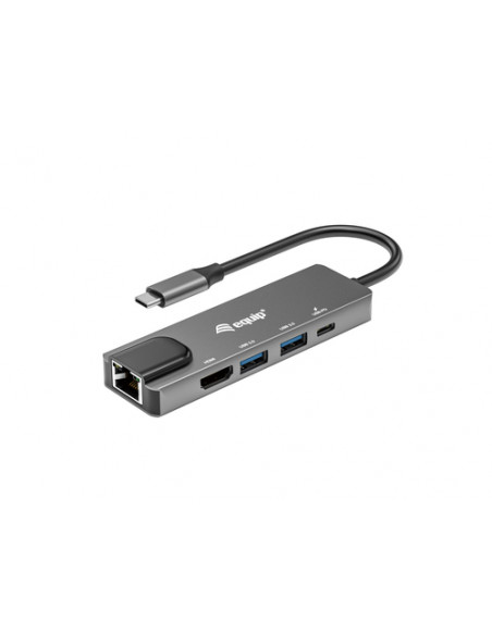 Equip Adattatore multifunzione USB-C 5 in 1, HDMI, LAN Gigabit, USB 3.2 GEN1, USB PD 100W