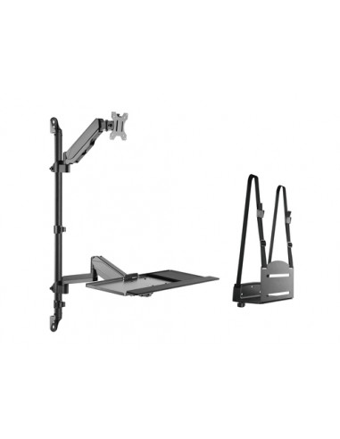 Equip Postazione di lavoro a parete con monitor singolo da 17“-32”.